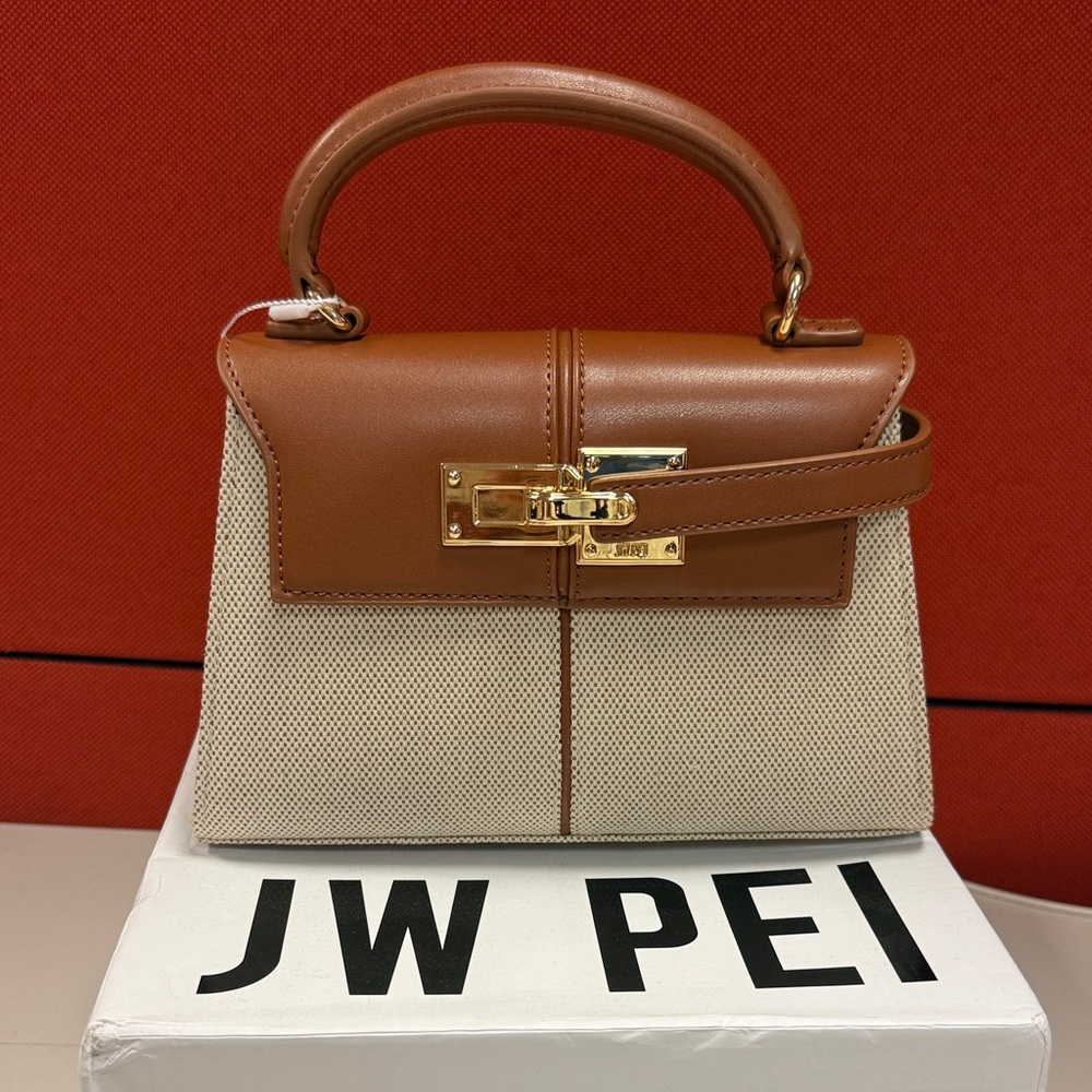 JW PEI Tan and Cream Satchel